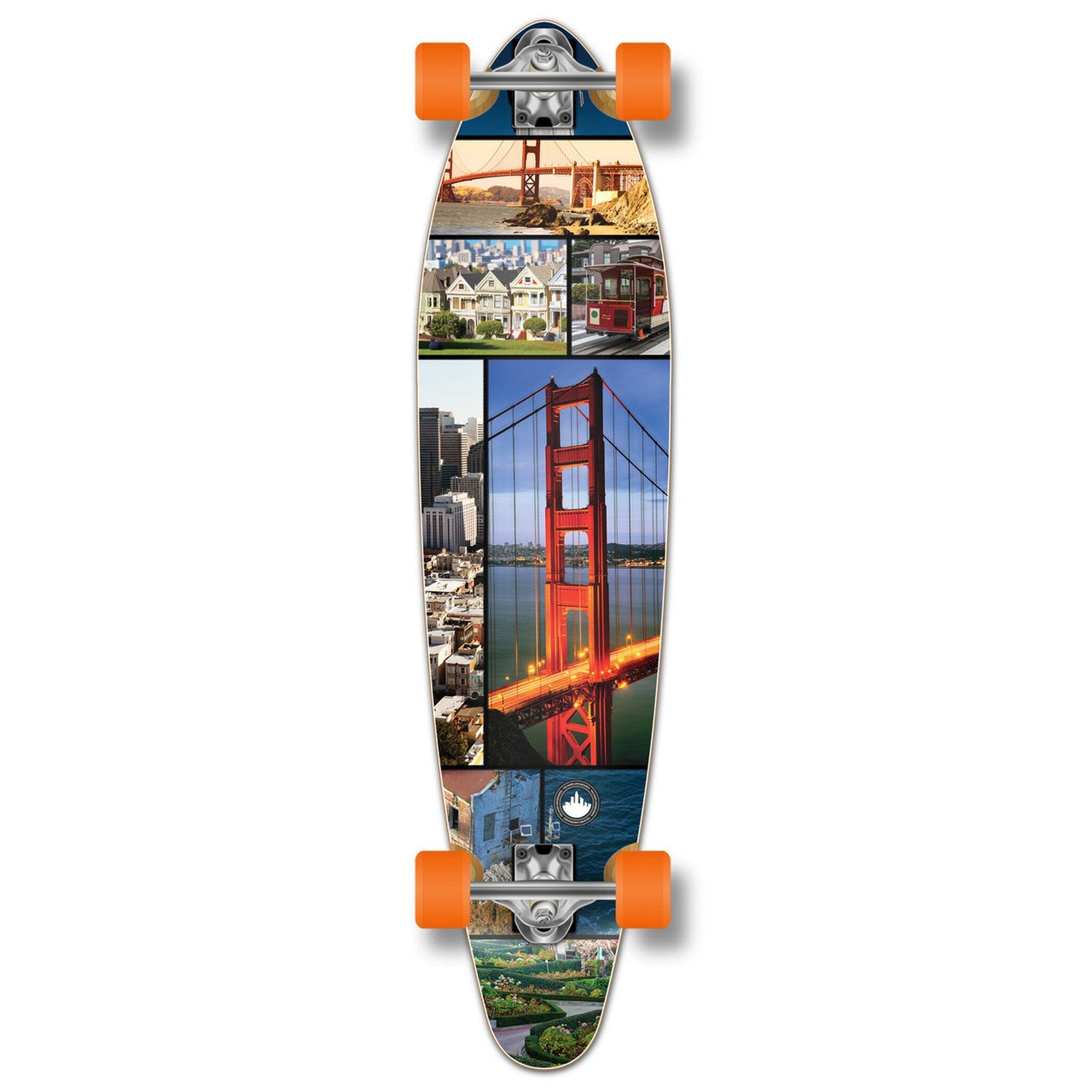 YOCAHER - Skate Longboard Kicktail Completa - San Francisco 1/3