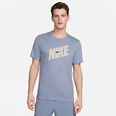 T-shirt mannelijk nike dri-fit grijs