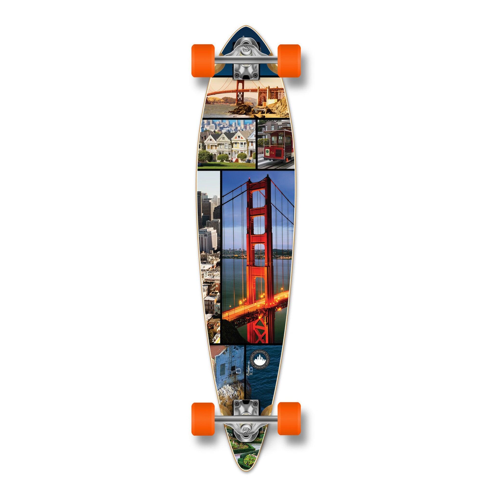 YOCAHER - Skate Longboard Pintail Completa - San Francisco 1/3