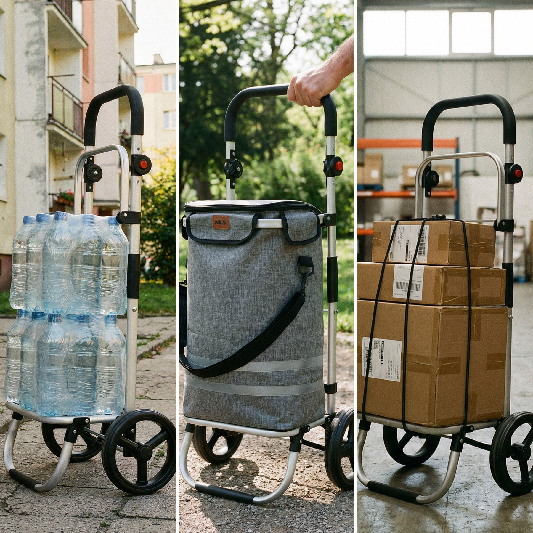 Chariot de courses pliable à roulettes Premium 45L NC4305 Nils 4/7