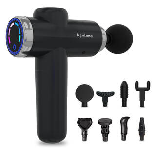 Lifelong Gun Massager for Pain Relief - Touch Display-Percussion Massage Gun Machine for Full Body - Rechargeable Gun Massager with 20 Speed Setting for Muscle Massage of Back, Neck, Shoulder, Hand, Foot & Leg for Daily use