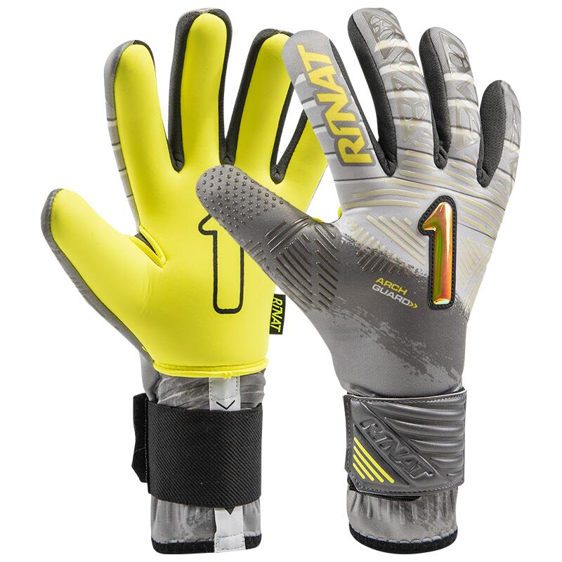 ARCH GUARD ALPHA Gant de Gardien de But de Football Enfant Gris Jaune