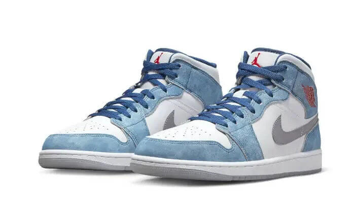 Air Jordan 1 Mid French Blue Fire Red 2/4