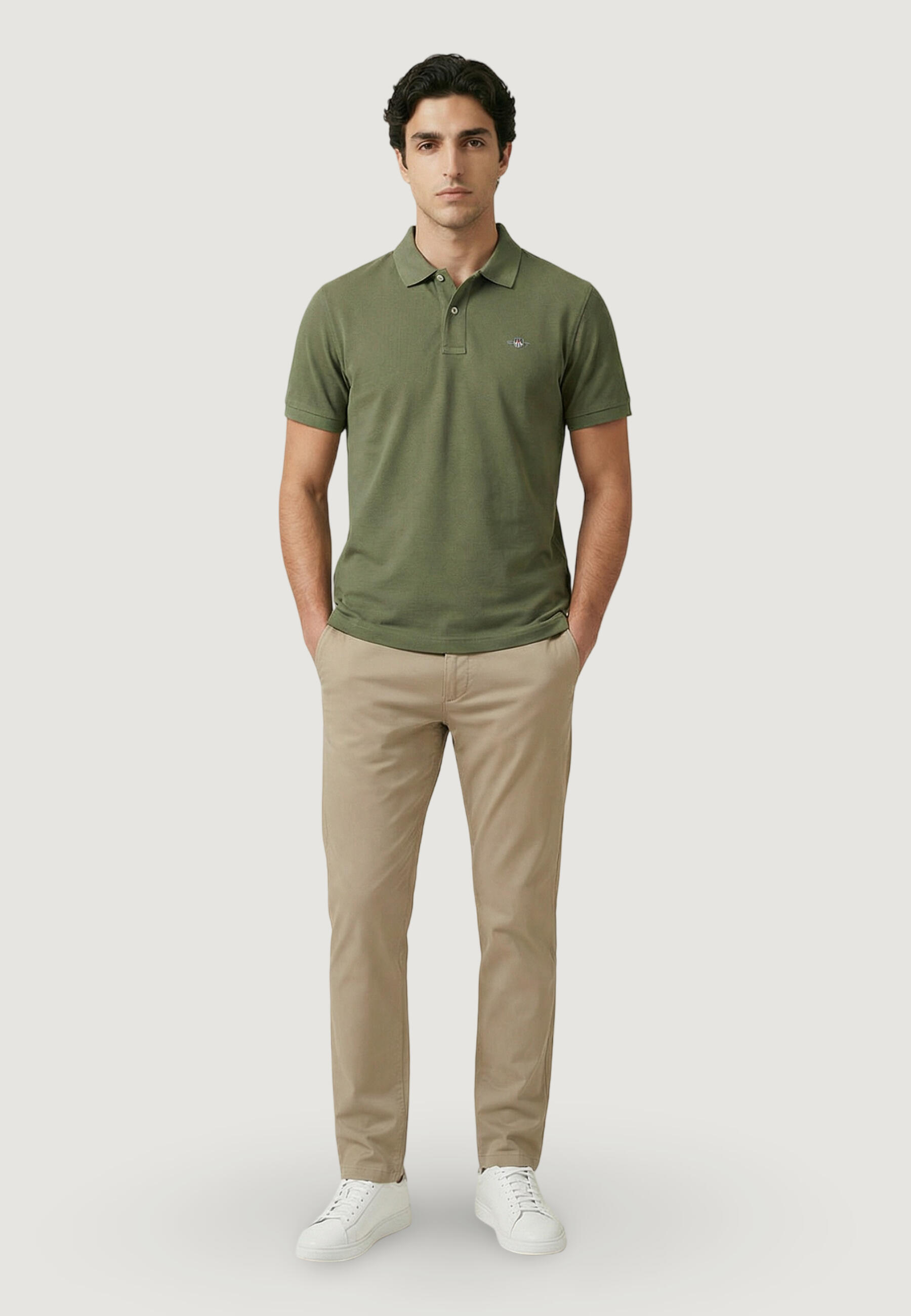 Polo maniche corte Uomo REG SHIELD SS PIQUE POLO Verde 5/5