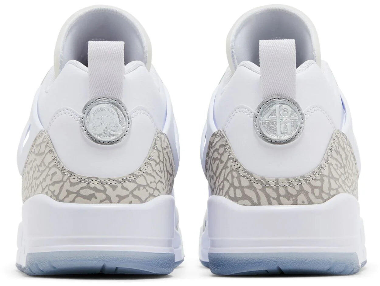 Jordan Spizike Low Weiss Metallic Silber Barely Blue Neutral Grey 4/5