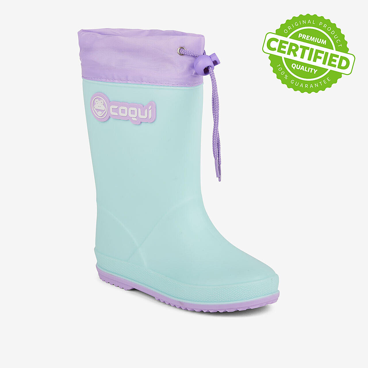 9197 Cizme de ploaie pentru copii Coqui, mid, cu şiret elastic