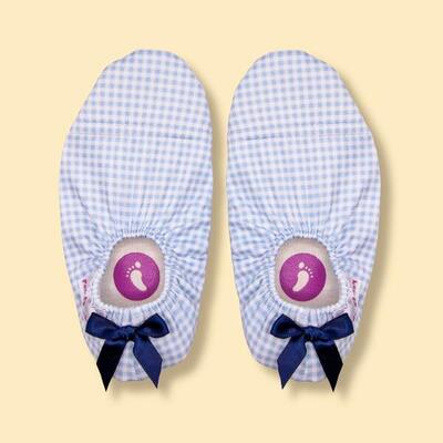 Kinder waterschoentjes, slippers, sloffen binnen buiten, vichy valt klein uit