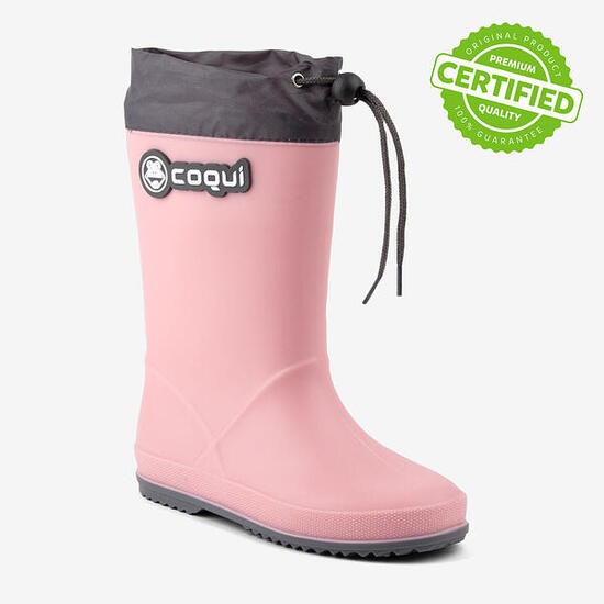 Kalosze dziecięce Coqui Rainboot, wodoodporne, z bungee