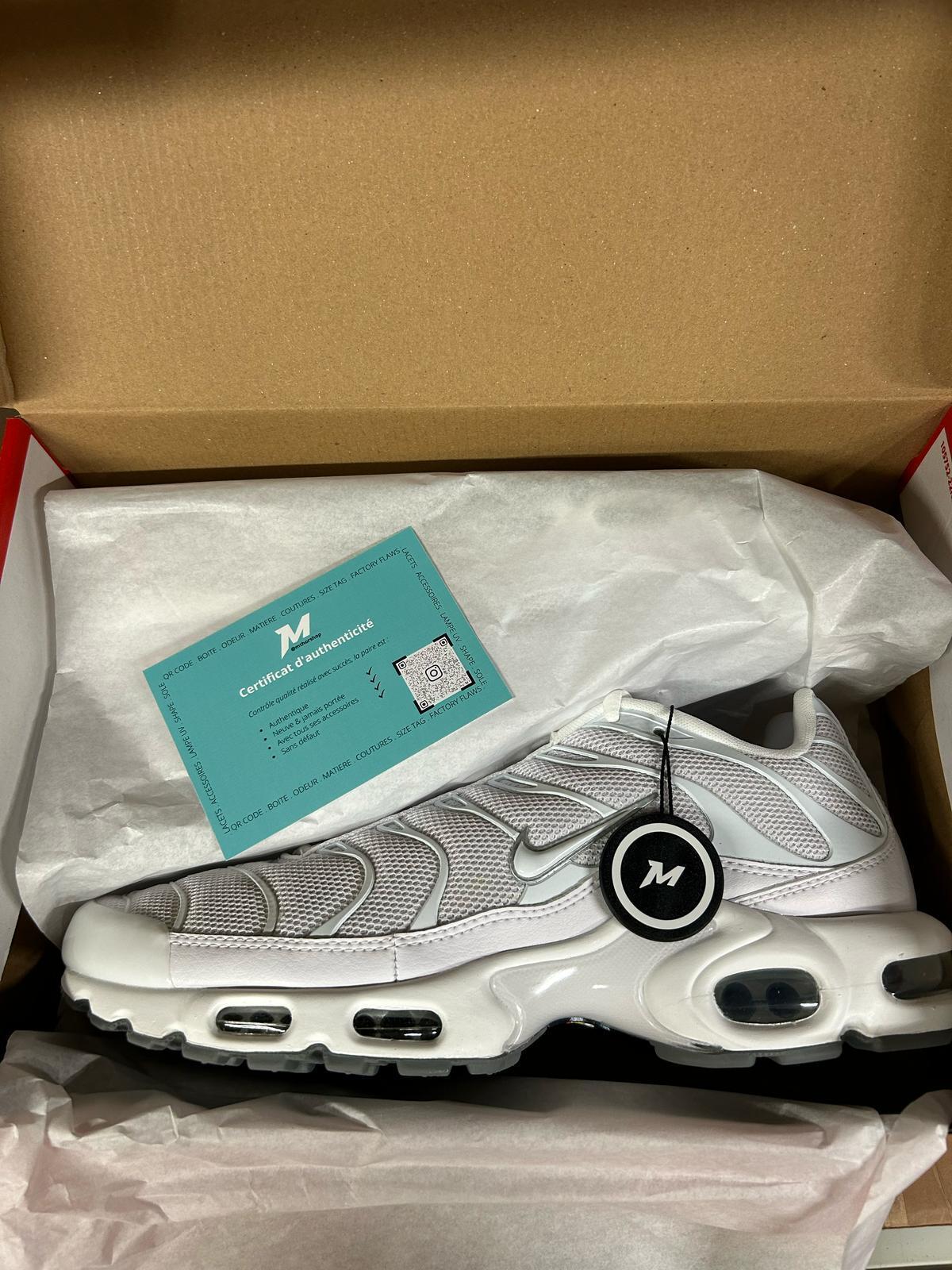 Nike Air Max Plus White Metallic Silver 2/4