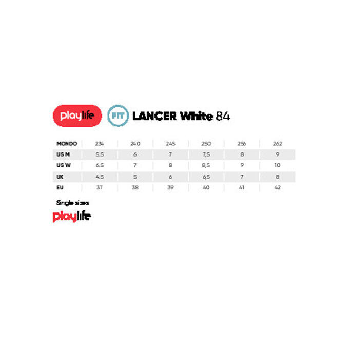 Freestyle kolečkové brusle Playlife Lancer White 84 3/7