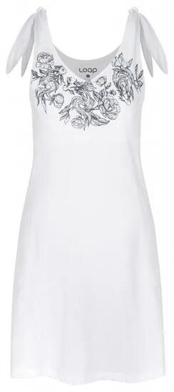 Abito estivo donna Loap Berunka in cotone bianco
