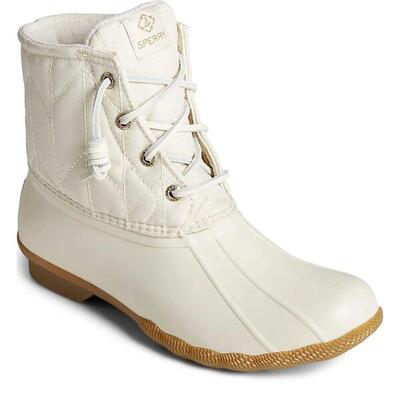 Stivali donna SeaCycled Saltwater Duck avorio mid boot imbottito
