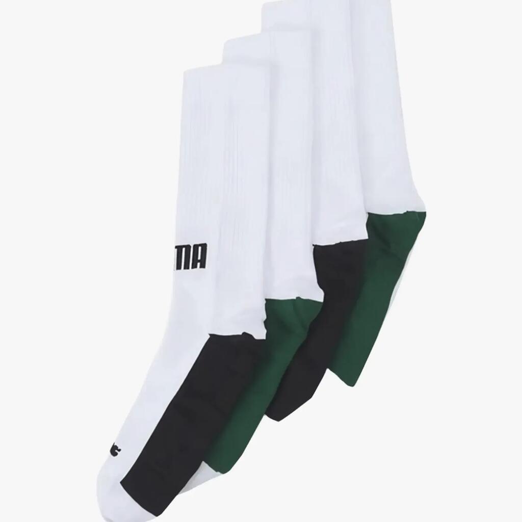 Puma 4 чифта мъжки чорапи с лого на предната част, бели [701224213 003] 39-42