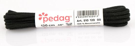 Pedag Schnürsenkel rund schwach 120 cm schwarz
