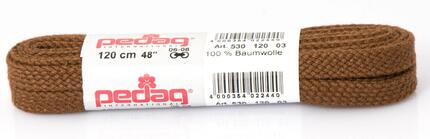 Pedag Schnürsenkel flach breit 120 cm mittelbraun