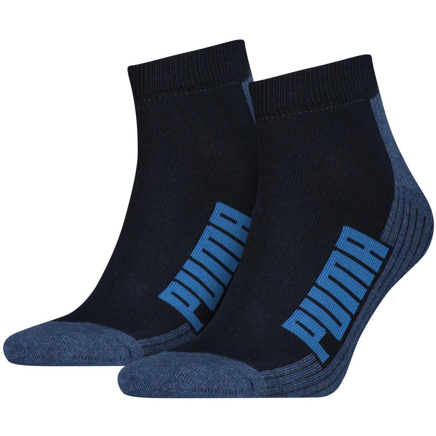 SOCKEN Puma Cushioned Quarter 2 Pack, Blau, Unisex 1/1