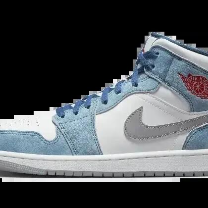 Basketball - Mid-top - Jordan 1 Mid - French Blue/Fire Red