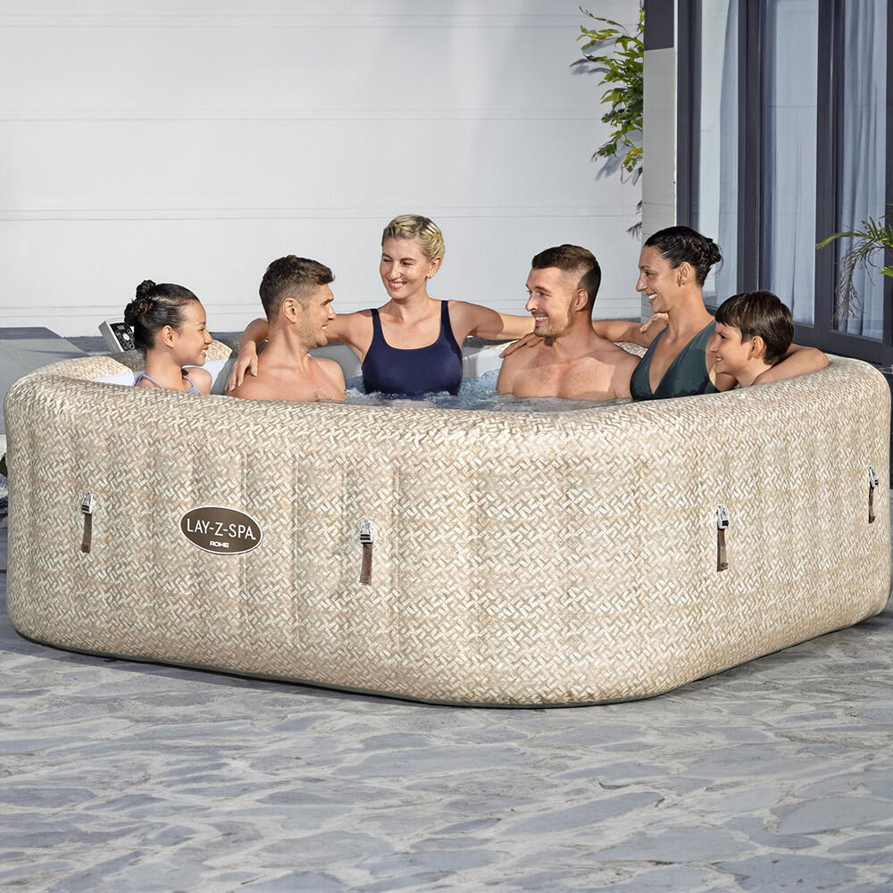 Bestway Spa gonflable carré Lay-Z-Spa Rome  AirJet EnergySense avec WiFi 5-7p 2/7
