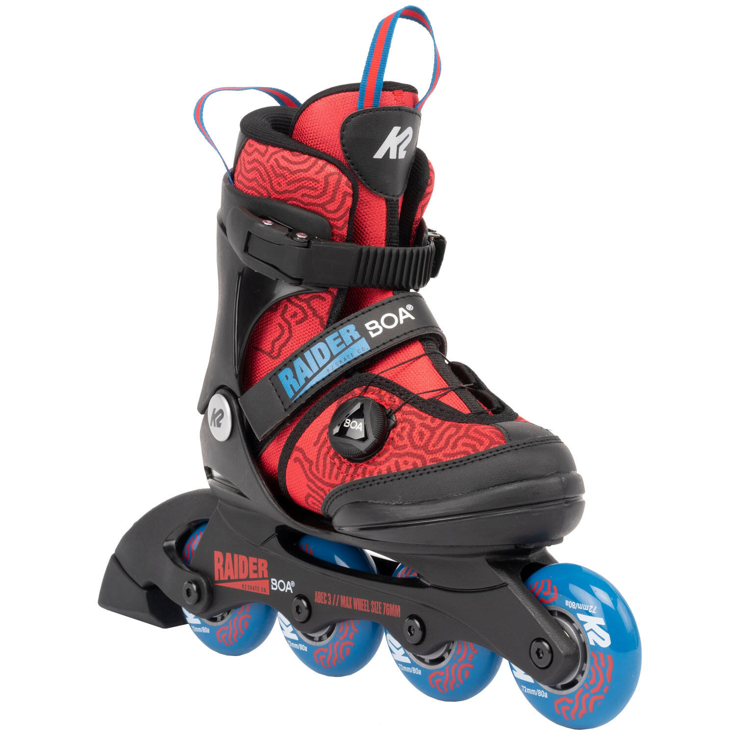 K2 SKATES K2 Raider BOA Dětské inline brusle - Červená - 35-40