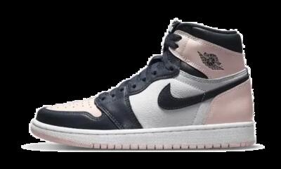 Schoenen - basketbal - air jordan 1 og - hoge sneakers - wit/roze