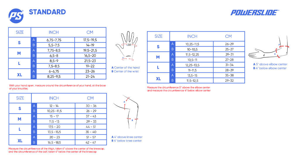 Conjunto de joelheiras standard Powerslide (x3) 3/7