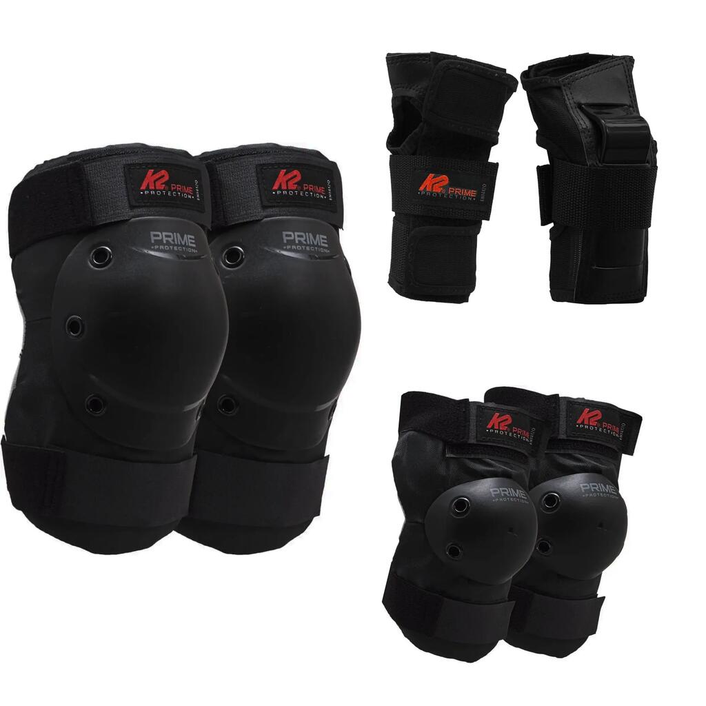 K2 Prime Skate Pads 3-pack - L - Black/Red