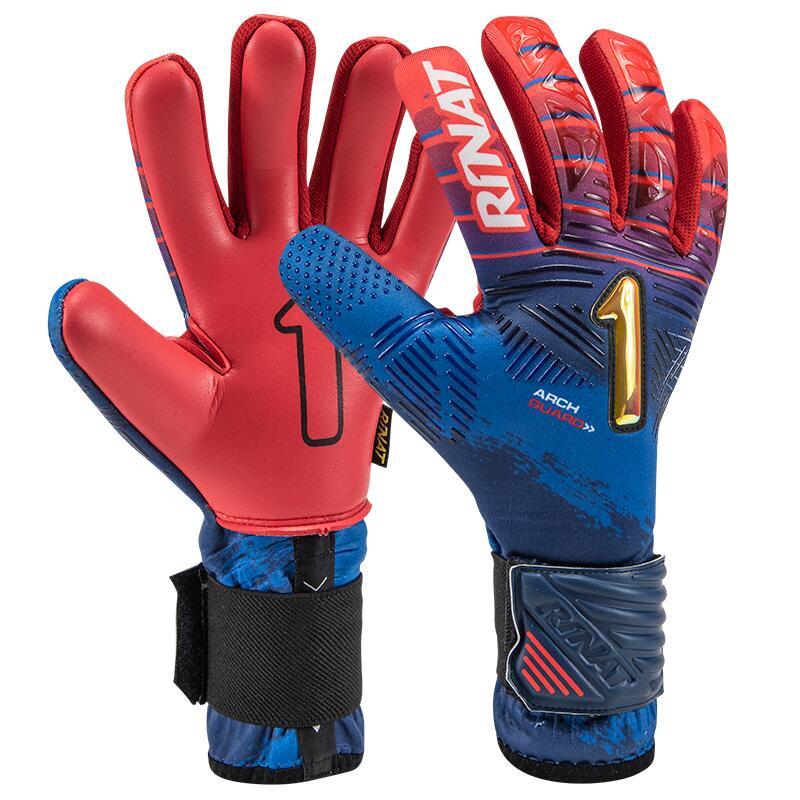 ARCH GUARD ALPHA Gant de Gardien de But de Football Adulte Bleu Rouge