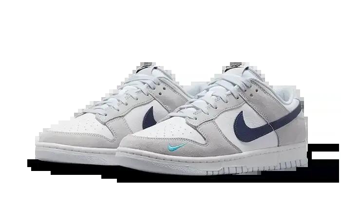 Scarpe - unisex - dunk low mini swoosh - bianco/grigio 2/3