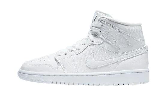 Jordan 1 Mid White Snakeskin (Women's)