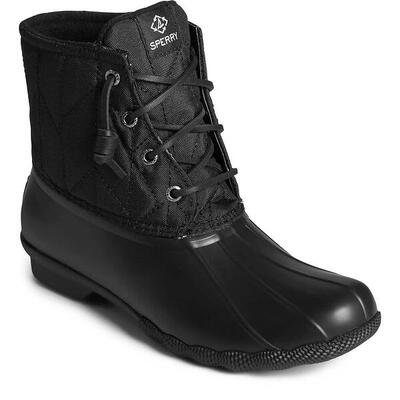 6521 seacycled saltwater duck-laarzen dames zwart mid-boot