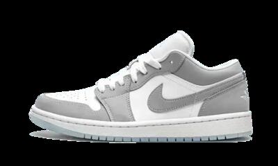Schoenen - lifestyle - unisex - air jordan 1 low - laag - wolf grey/blauw/wit
