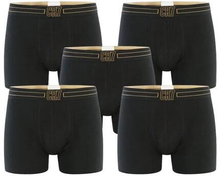 Boxers Cr7 Homme Cristiano Ronaldo Boxershort 5-pack Noir-or Noir