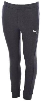 Kindertrainingspak puma sweatpants donkergrijs heather junior zwart