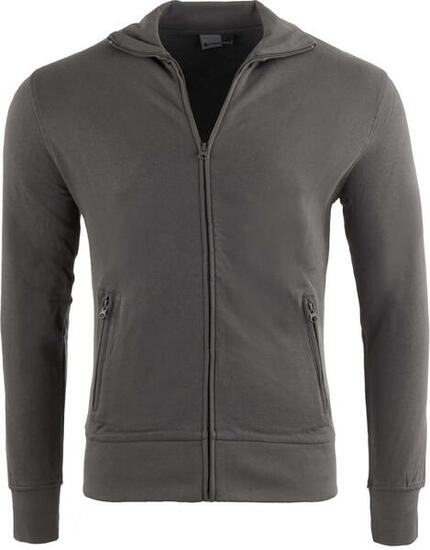 Sweat Homme Promodoro Veste Col Montant Gris