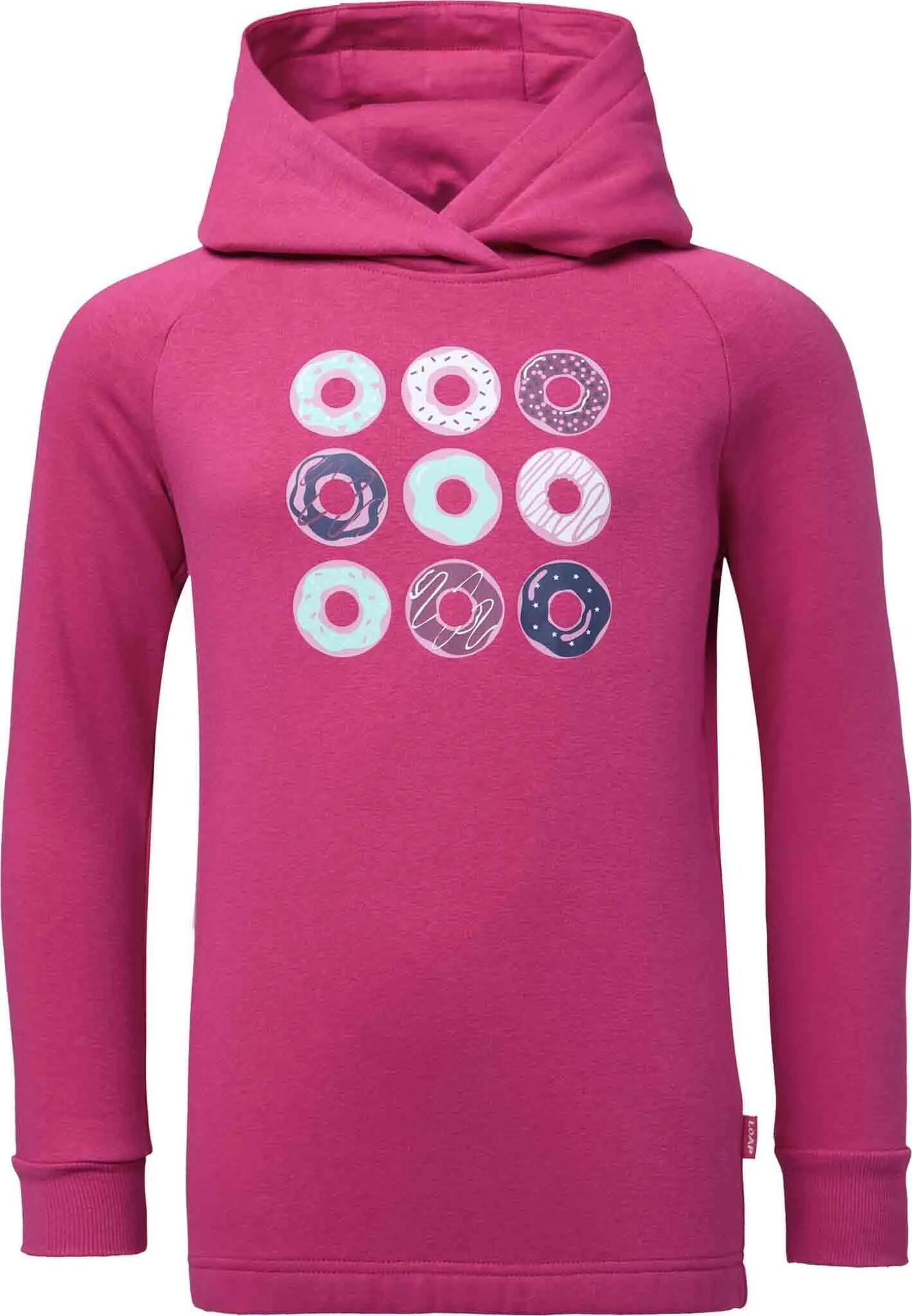 Felpa bambina Loap Dizzy rosa con cappuccio 1/1