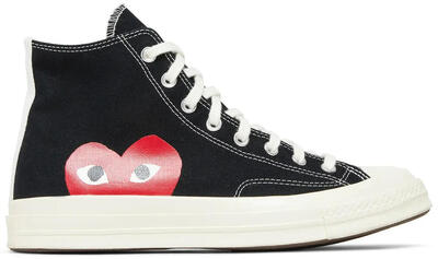 Chuck Taylor All-Star 70s Hi Comme des Garçons PLAY Black - Taille : 42 EU