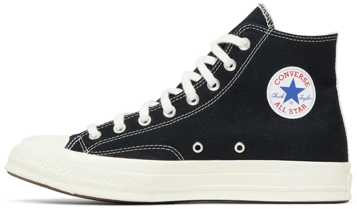 Chuck Taylor All-Star 70s Hi Comme des Garçons PLAY Black - Taille : 42 EU 2/5