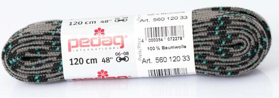 Pedag Trekking-Schnürsenkel 120 cm Grau-Schwarz-Mintgrau