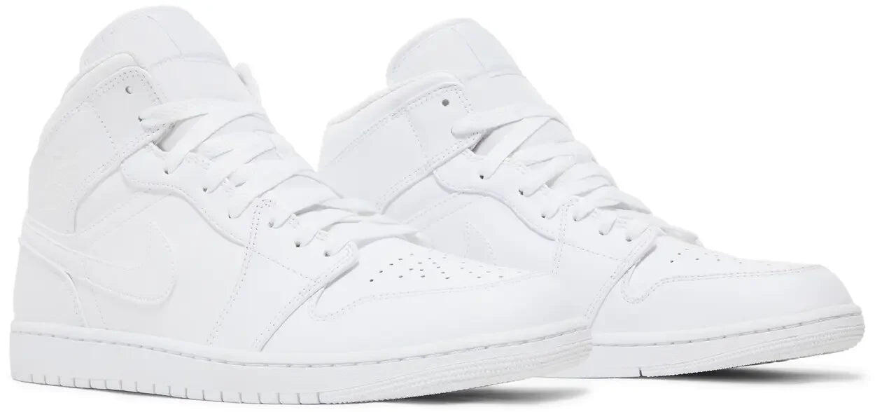 Jordan 1 Mid Triple White (2022) 5/6
