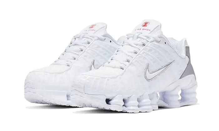 Shox TL White Metallic Silver Max Orange 2/3
