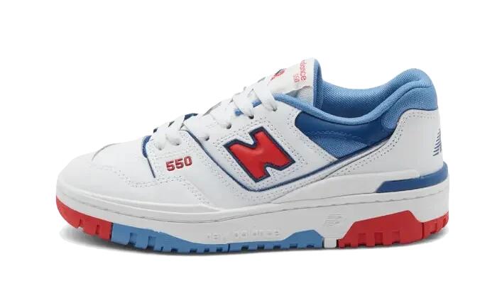 New Balance 550 White True Red 1/5