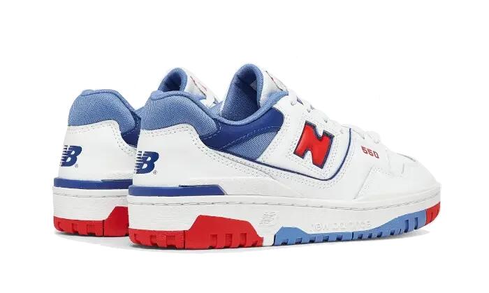 New Balance 550 White True Red 3/5