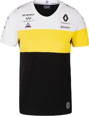 Kinder t-shirt renault jr f1 team t-shirt wit-geel-zwart zwart/geel/wit