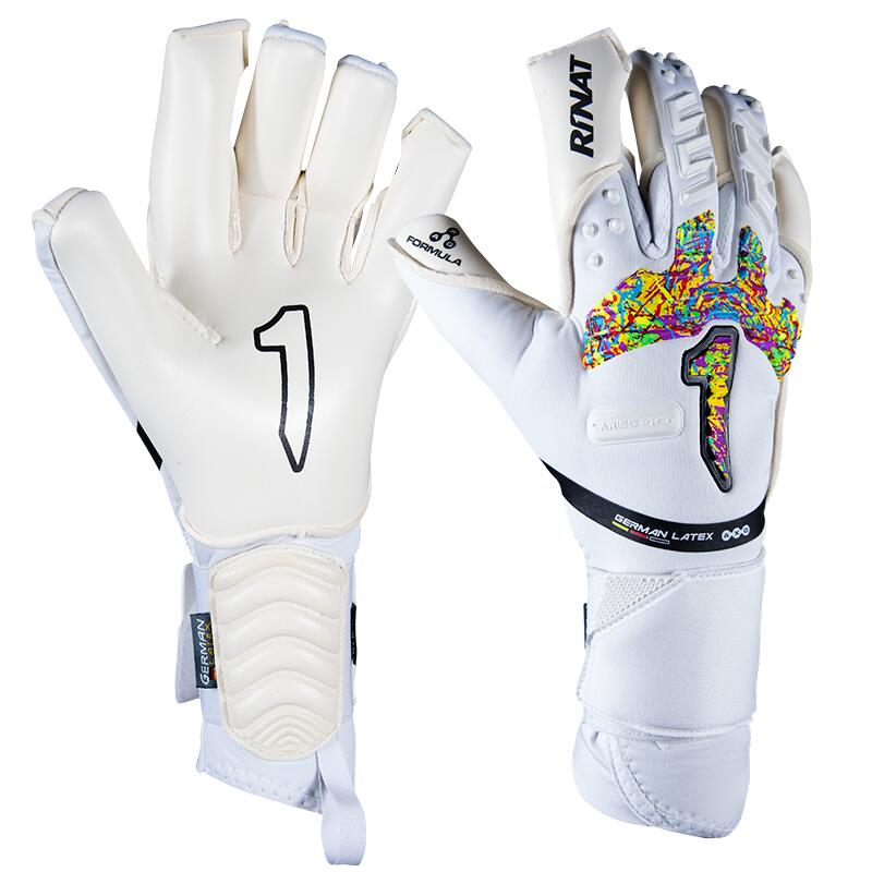 ARIES PRO Gant gardien but football Adulte Blanc Multicolore