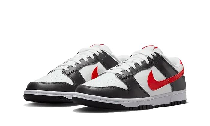 Nike Dunk Low Black White Red 2/6