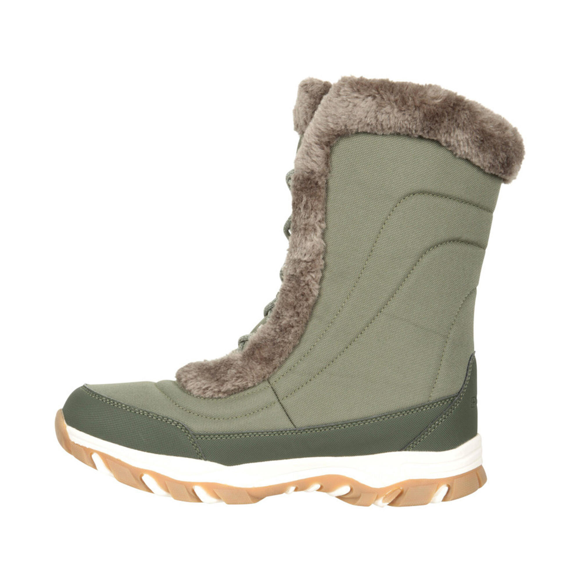 Womens/Ladies Ohio Snow Boots (Khaki Green) 3/4