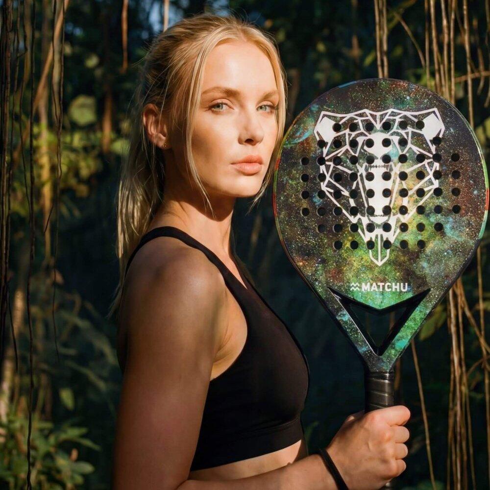Padel racket Bear inclusief draagtas - Ronde vorm voor controle 3/7