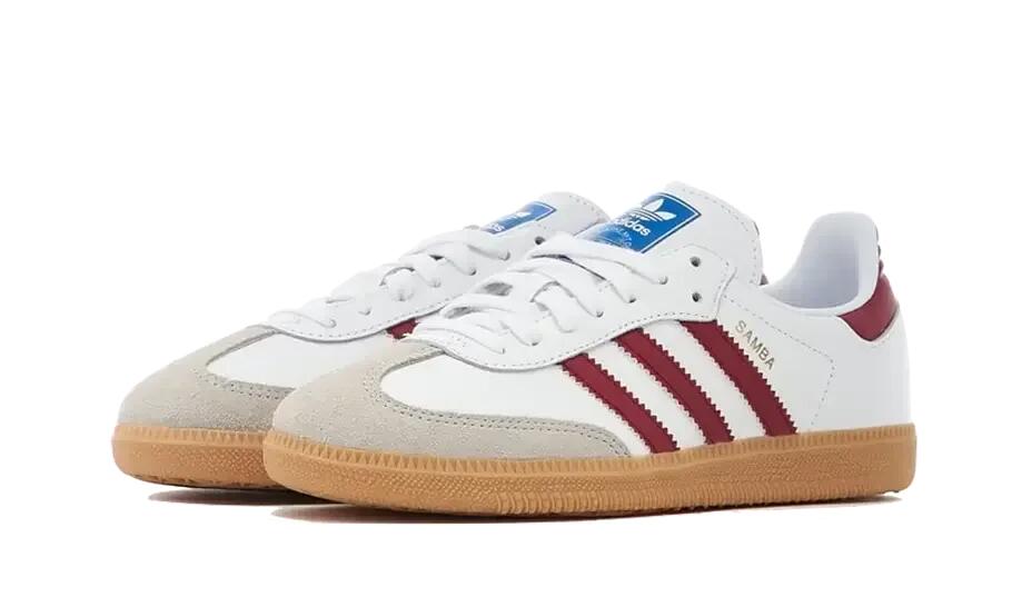 Adidas Samba OG White Burgundy Gum 2/4