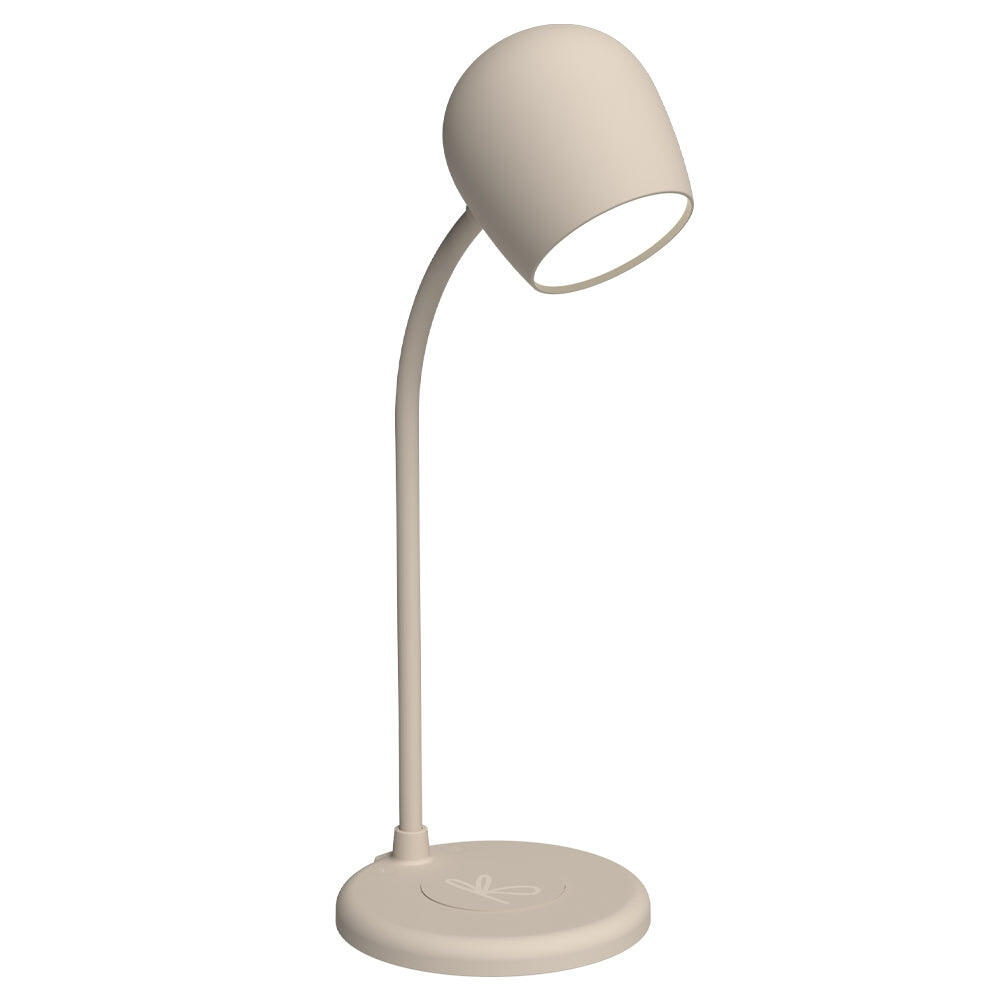 Kreafunk Ellie Smart Lamp with Bluetooth Speaker & Qi Charger - Ivory Sand