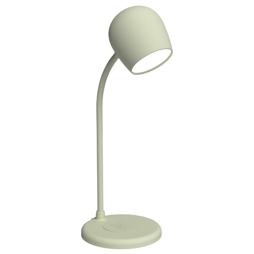 Kreafunk Ellie Lamp with Qi Charger & Bluetooth Speaker, Dusty Olive